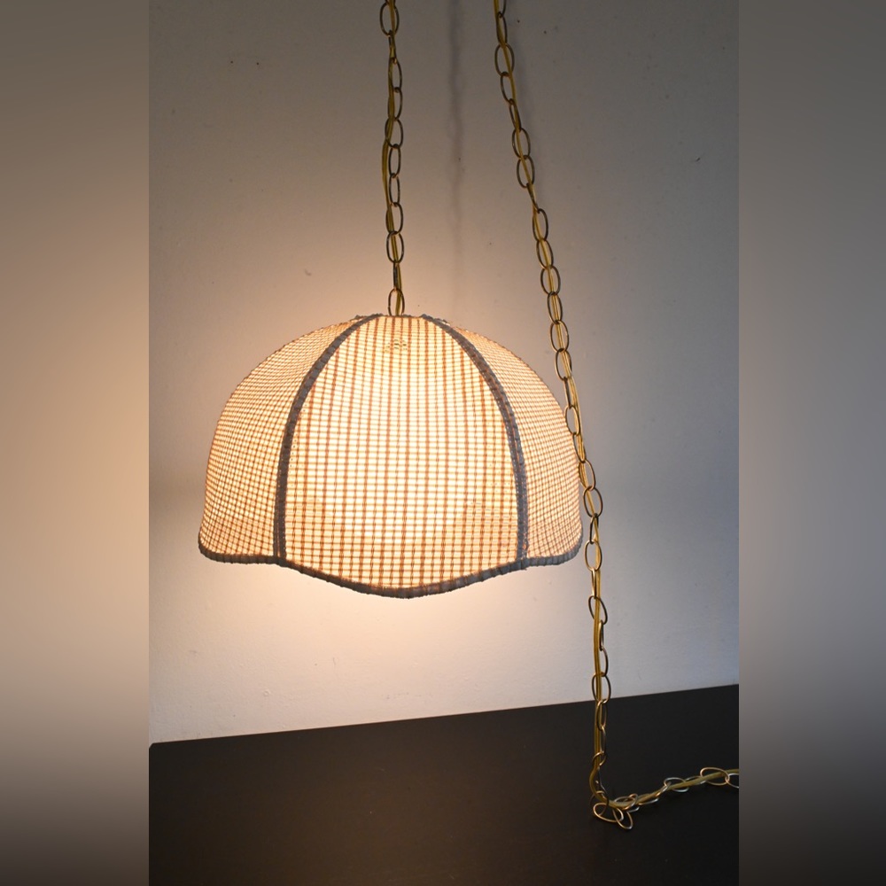 Vintage Wicker Hanging Lamp